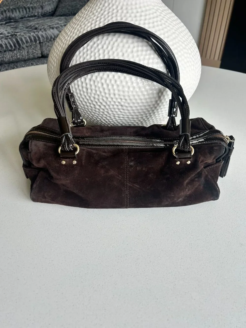 Kate Spade Chocolate Brown Suede Handbag